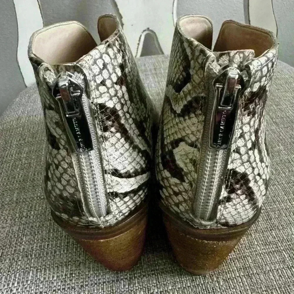 Vince Camuto Ginsel Snake Print Bootie Size 8 - image 7